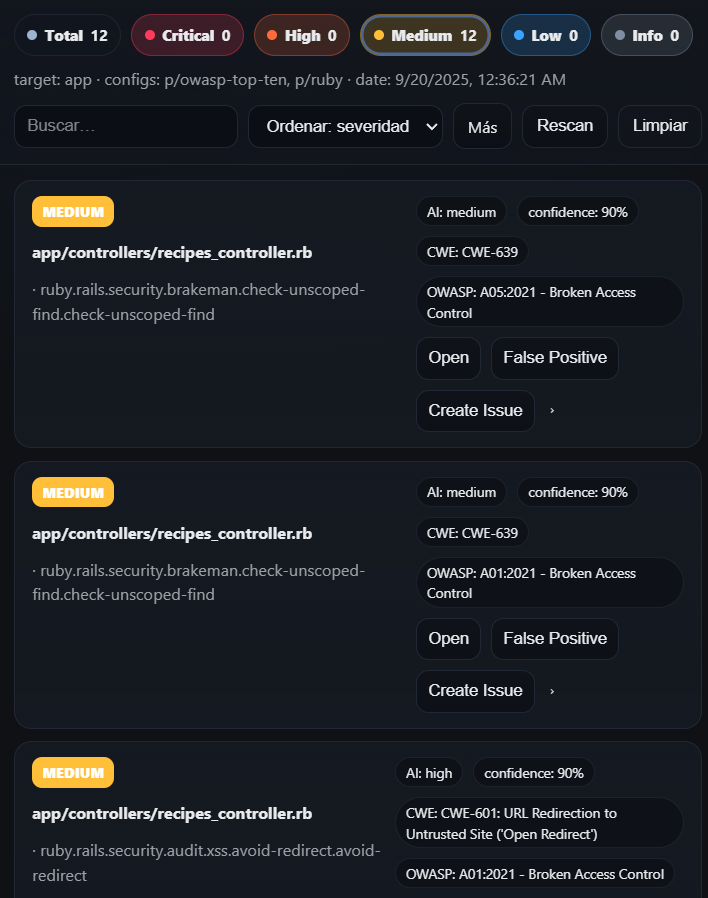 Panel Vulnscan (mobile)